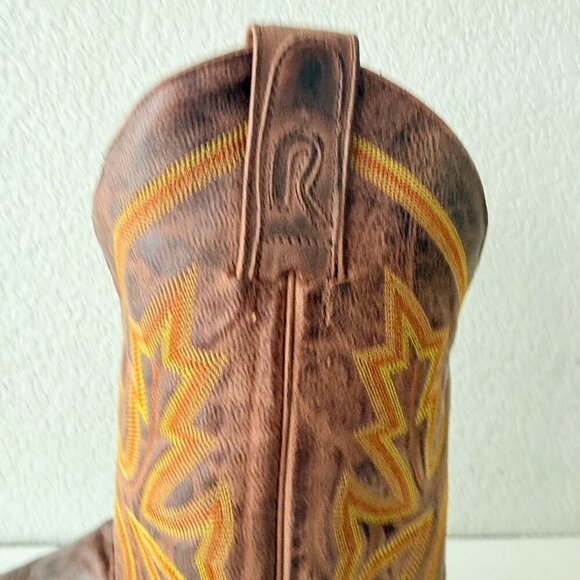 NEW Rod Patrick Mens Cowboy Boots 14.5AA Perro Loco Brown Western Square Toe - Picture 5 of 12